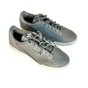 Adidas Continental 80 J Big Kid Shoes Ortholite Three-Hi-Res Aqua-Scarlet F99784